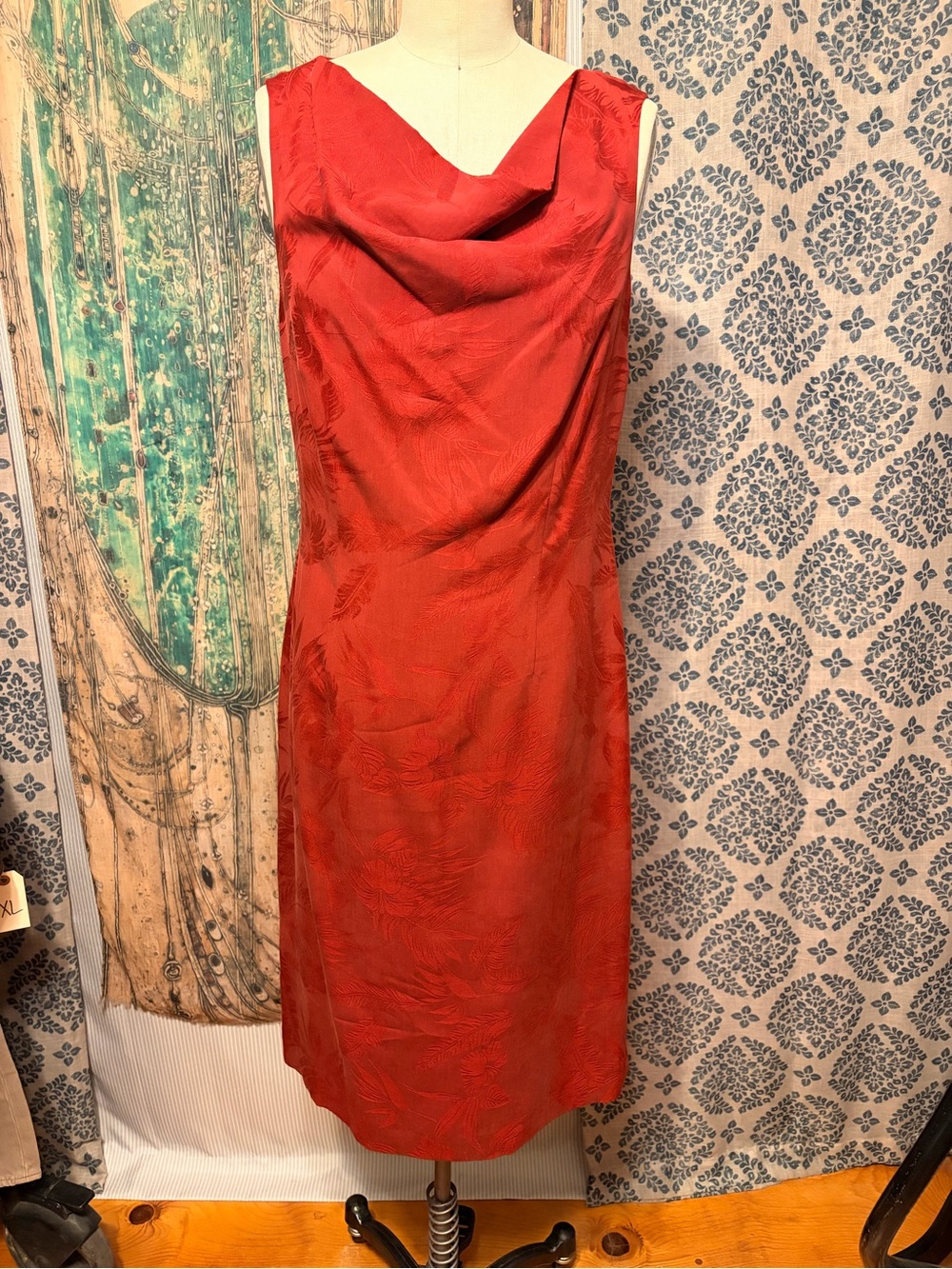 Tommy Bahama Red Sleeveless Cowl Neck Dress